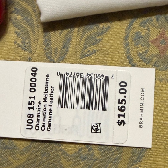 Brahmin Scarlet Crocodile-Embossed Cosmetic Case - Picture 8 of 8